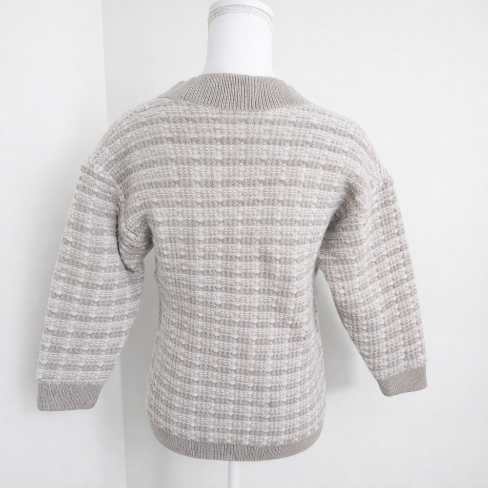 BABATON Lacer Cardigan 100% Merino Wool Grey White Tweed Knit Size S - Picture 5 of 11